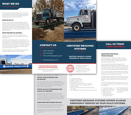 JCS_Portfolio's tweet photo. Trifold brochure #construction #branding #commerical #Edmonton #truckscales #newclient #WorkFromHome #print #trifold https://t.co/vioGCR0mnV