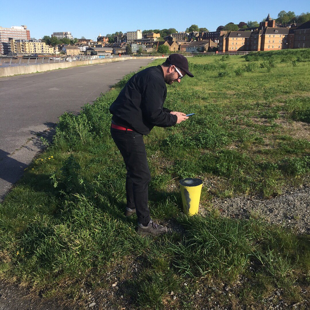 ccsacre's tweet photo. Lovely afternoon w/ @stuartbowditch, visited at #RochesterRiverside and look at the aftermath of our #publicart #ApertureProject #installation nearly three years later! Handful of placement markers survived with all those construction works going on in the background! @artbirds https://t.co/0Bb9eV8snn