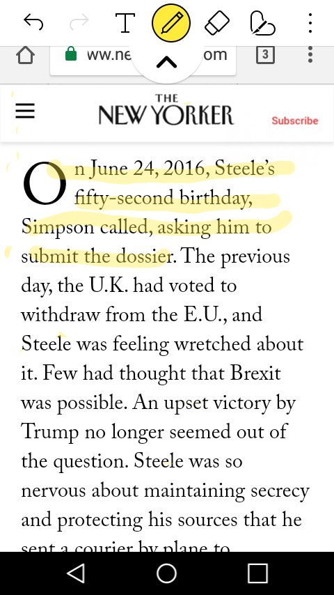 Now that coincodence is something....but theres more.Remember that legnthy New Yorker article about Christopher Steele back in March?