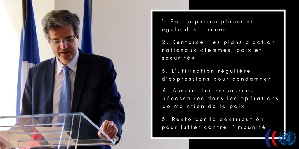 franceonu's tweet photo. 5 actions-clé pour renforcer l'agenda "femmes, paix et sécurité" et garantir les droits des femmes 👇 https://t.co/2of6KKLCVq