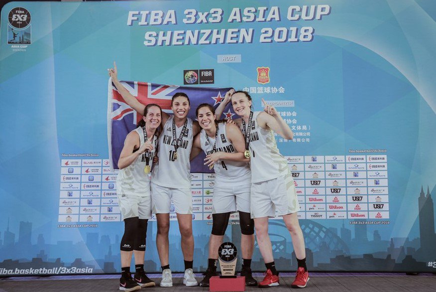 BasketballNZ's tweet photo. Congratulations to the New Zealand women's team for winning gold at the FIBA 3x3 Asia Cup in China. More info here: https://t.co/jtlN3gdvIF #BBNZ3x3 #3x3Asia https://t.co/N78BJkzSMA