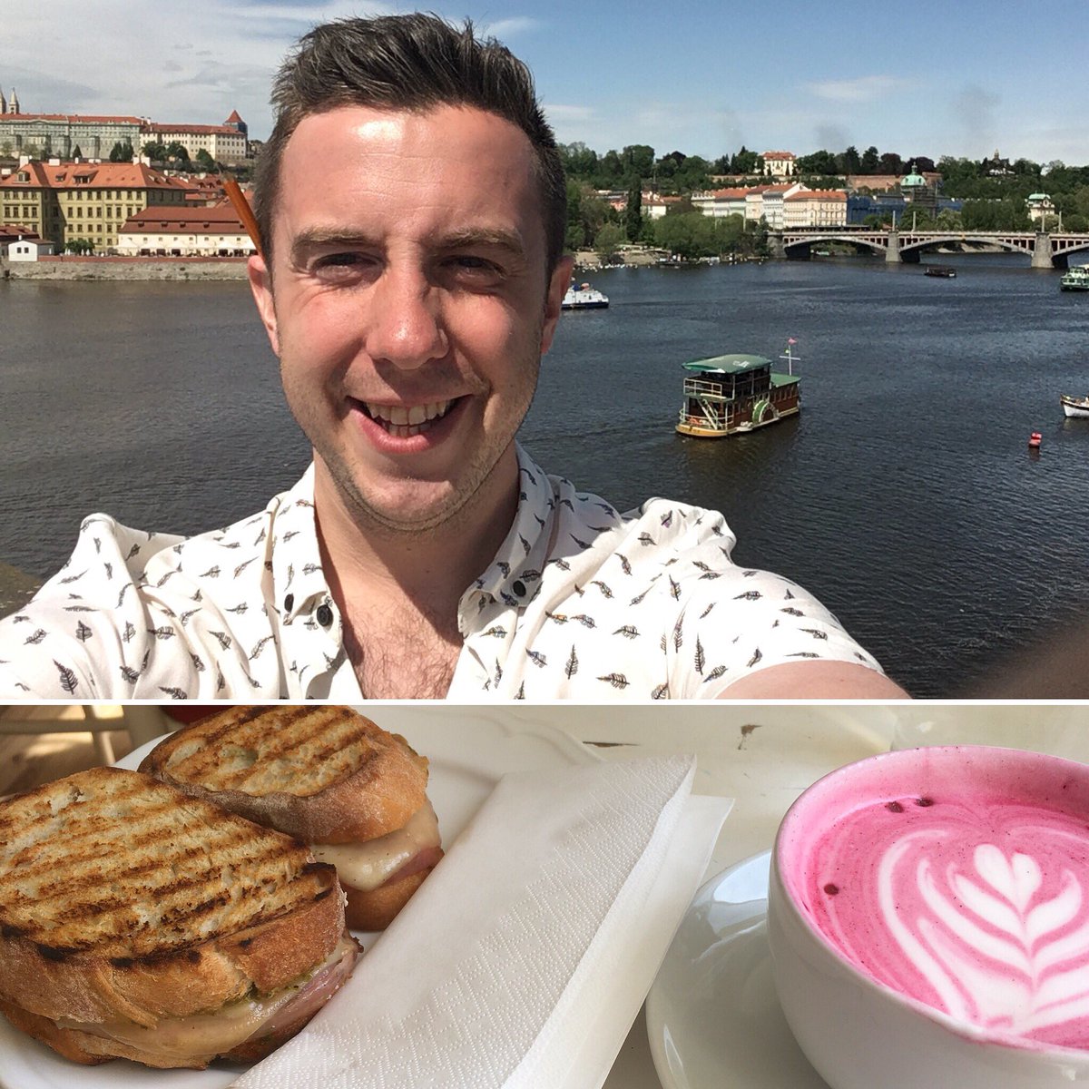 CraigyboyGordon's tweet photo. Prague Stag Do with no alcohol? Boxed. 📦 Officially 1/3 of the way through my challenge in aid of the @EBMemorialFund Swapped the beers for beets in the form of lattes! If you would like to donate anything at all you can do so here https://t.co/dKVsSKHl5A Thanks guys!! X https://t.co/nLBUmcUKGj