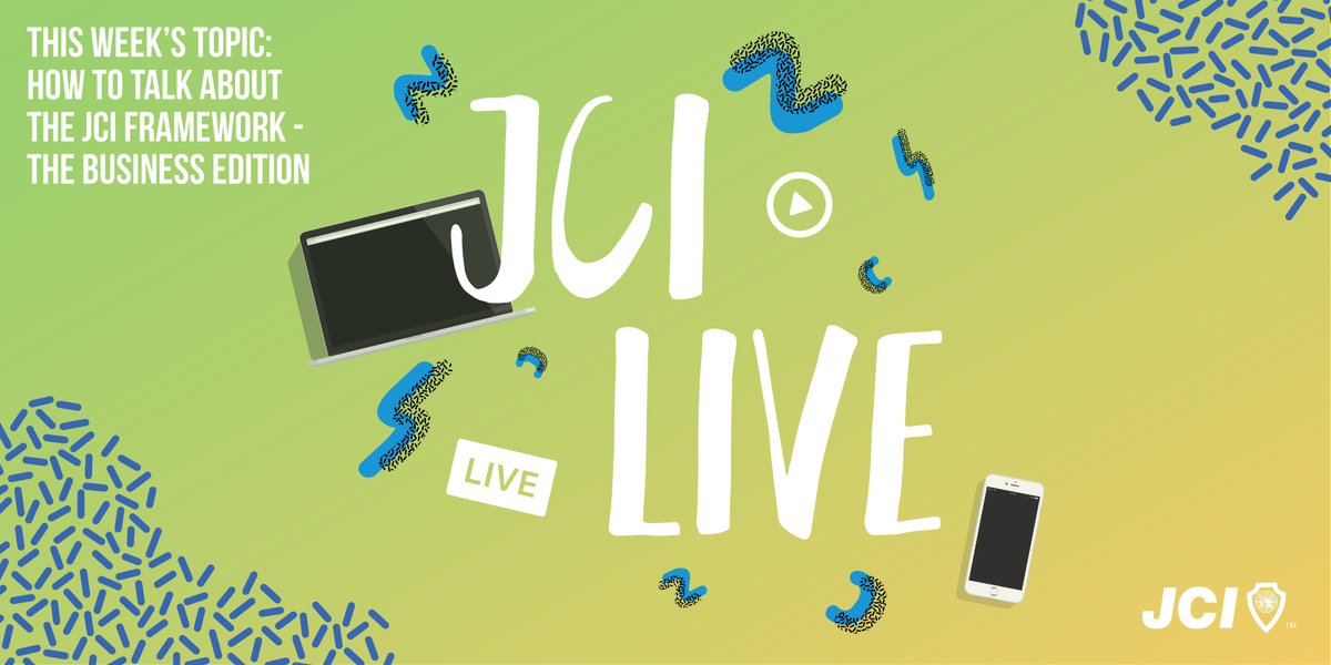 jcileaders's tweet photo. Make sure you watch #JCILive this Wednesday, 2 March at 10AM CST to hear Emily discuss How to Talk About the JCI Framework with Businesses! https://t.co/GslMKbaEKO
