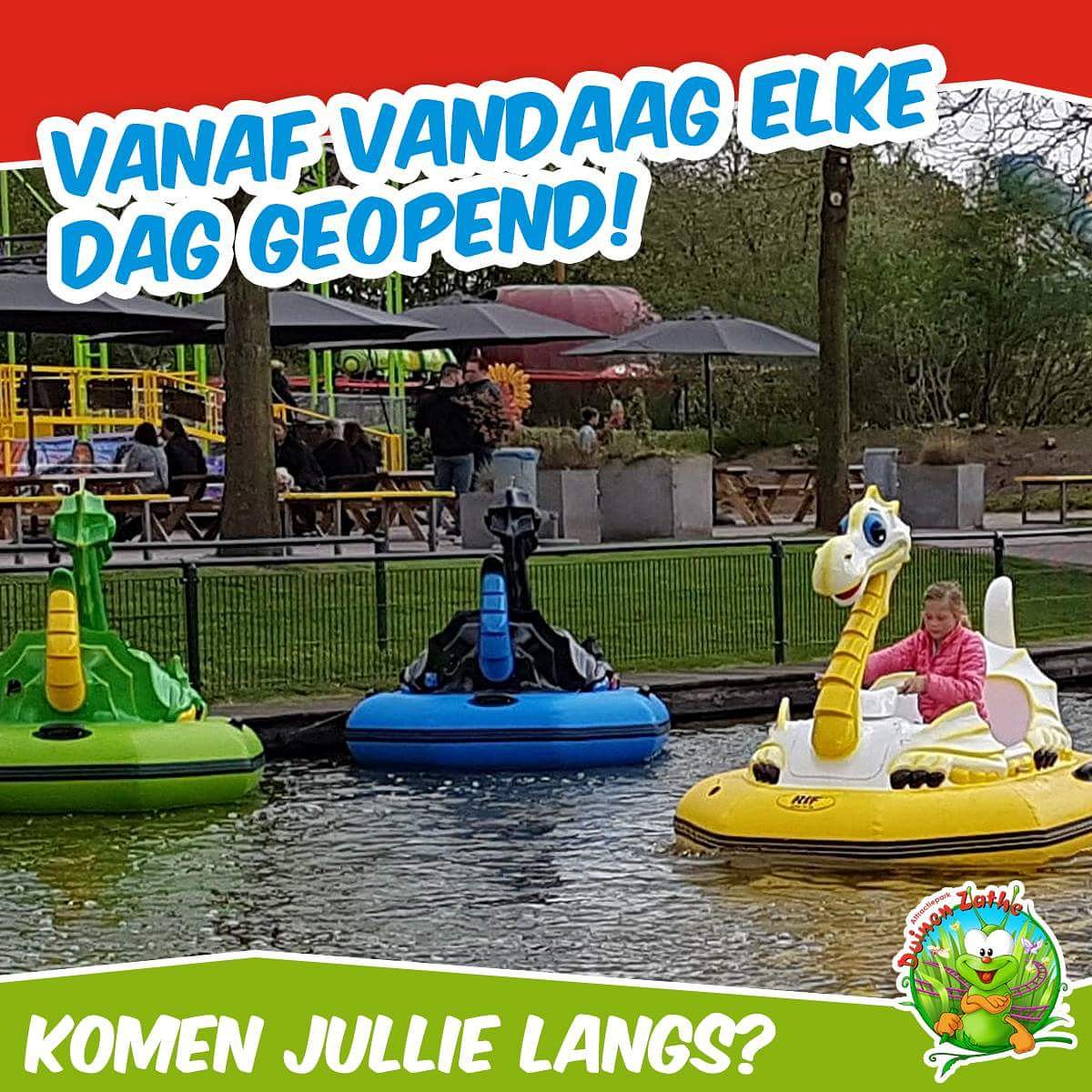 Wij zijn vanaf nu elke dag geopend tussen 9.30 en 17.00. Ook op feestdagen en uiteraard tijdens de meivakantie. Like deze post als jullie van plan zijn om dit seizoen langs te komen! 👍