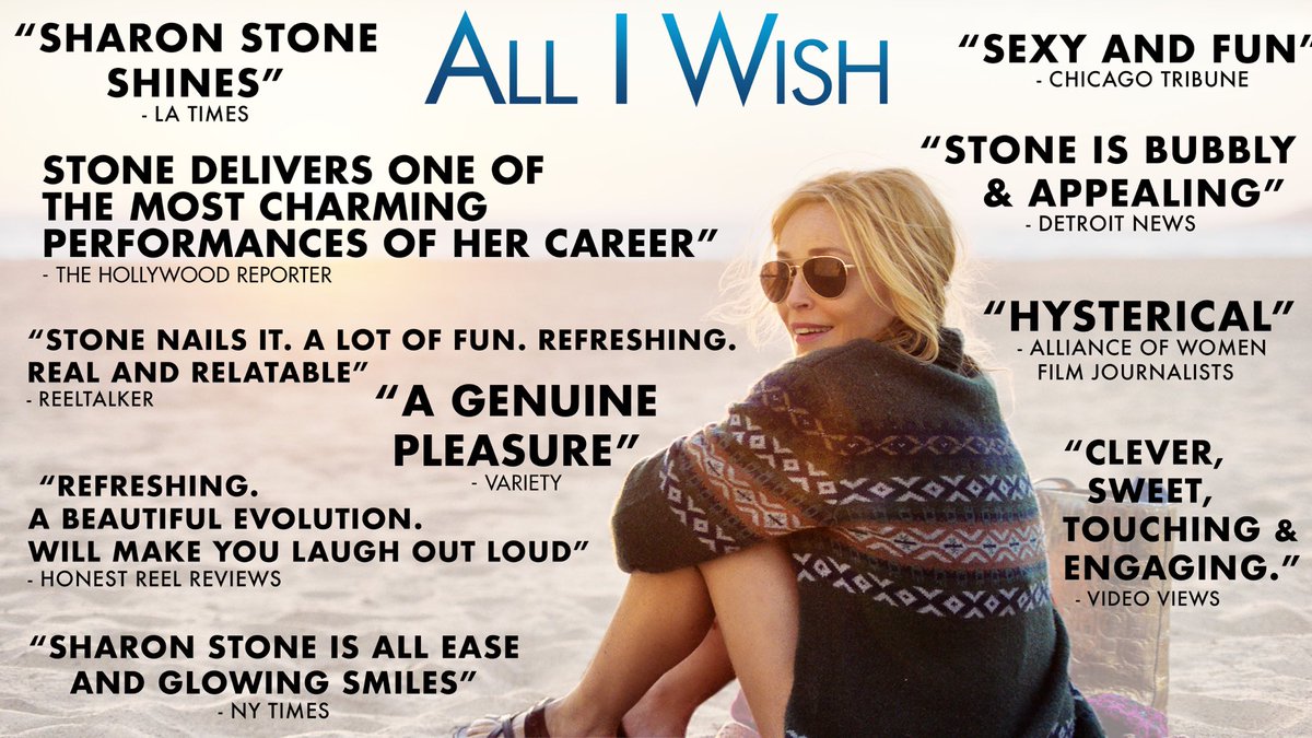 ALL I WISH is on DVD today! Pick yours up &amp; experience amazing behind the scenes action!@sharonstone <a href="/tonygoldwyn/">@tonygoldwyn</a> <a href="/lizalapira/">Liza Lapira</a> <a href="/JasonAGibson/">Jason Gibson</a> <a href="/susie_filmmaker/">Susan Walter Author</a> <a href="/Selah_V/">Selah Victor</a> <a href="/BurstynEllen/">Ellen Burstyn</a> <a href="/gillesmarini/">Gilles Marini</a> <a href="/MRBProductions1/">MRB Productions</a> <a href="/ETAFilms/">ETA Films</a> <a href="/UniversalPics/">Universal Pictures</a> 
#alliwishmovie #femalefilmmaker