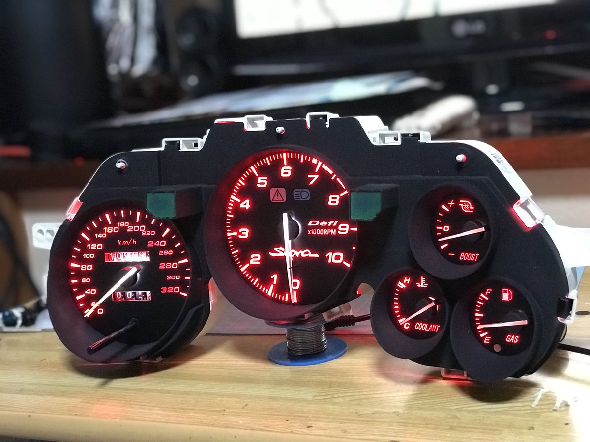 80スープラ後期用 TRDフルスケールメーター - JZA80 S1 320km⁄h 中古 