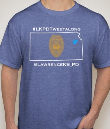 LawrenceKS_PD's tweet image. Just in time for this week&apos;s #LKPDTweetalong, we are launching a brand new tweetalong shirt, with all proceeds going to the Willow Domestic Violence Center. Can we sell 100 shirts and raise over $1,000? @WillowDVCenter customink.com/fundraising/lk…