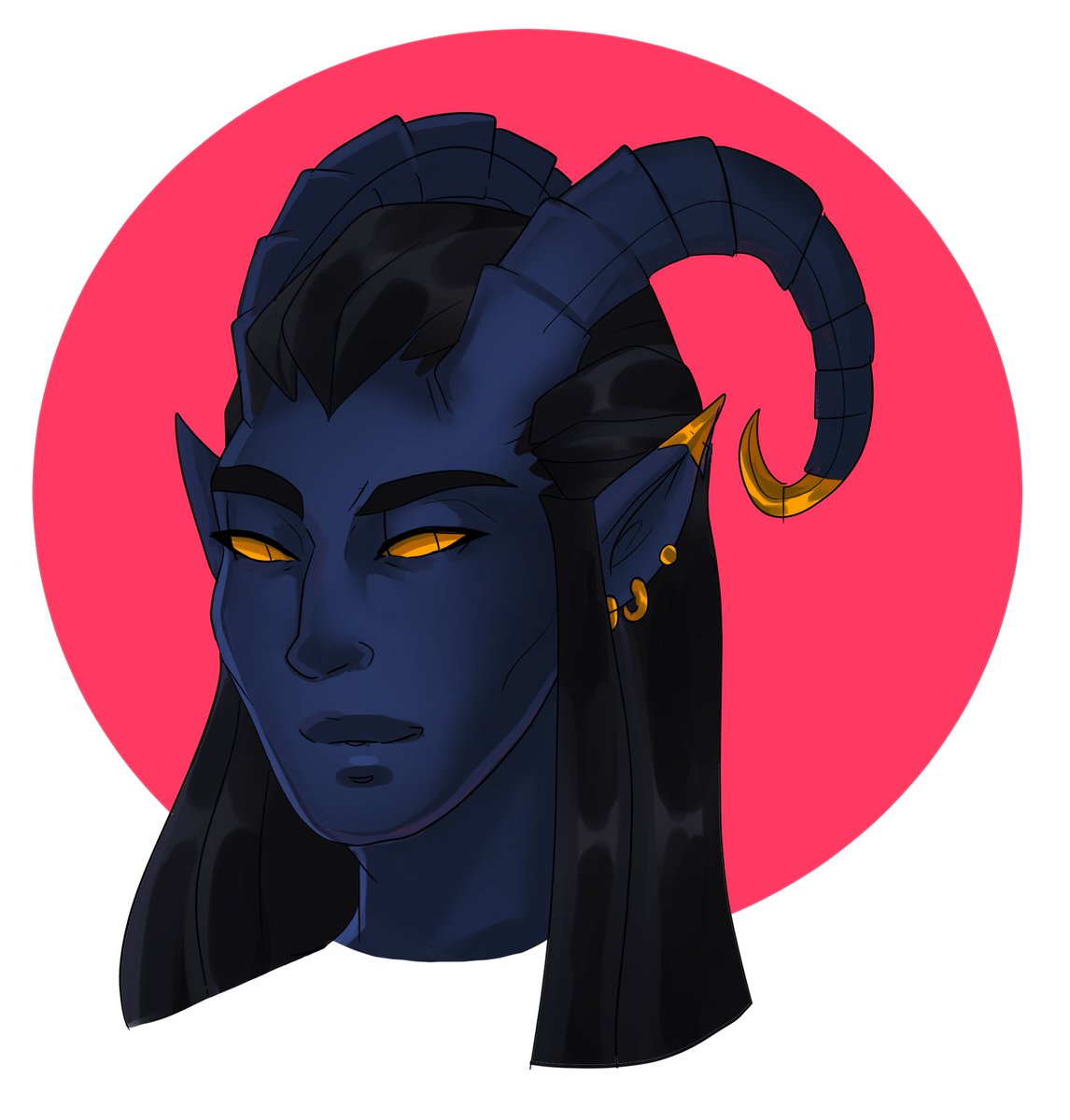 ko-fi headshot for @IndependentGM ! #tiefling #dnd #dungeonsanddragons.