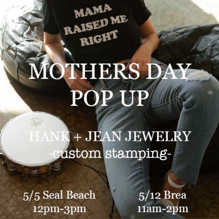 Making Mother’s Day shopping with us even more meaningful this year by custom stamping a piece of jewelry!