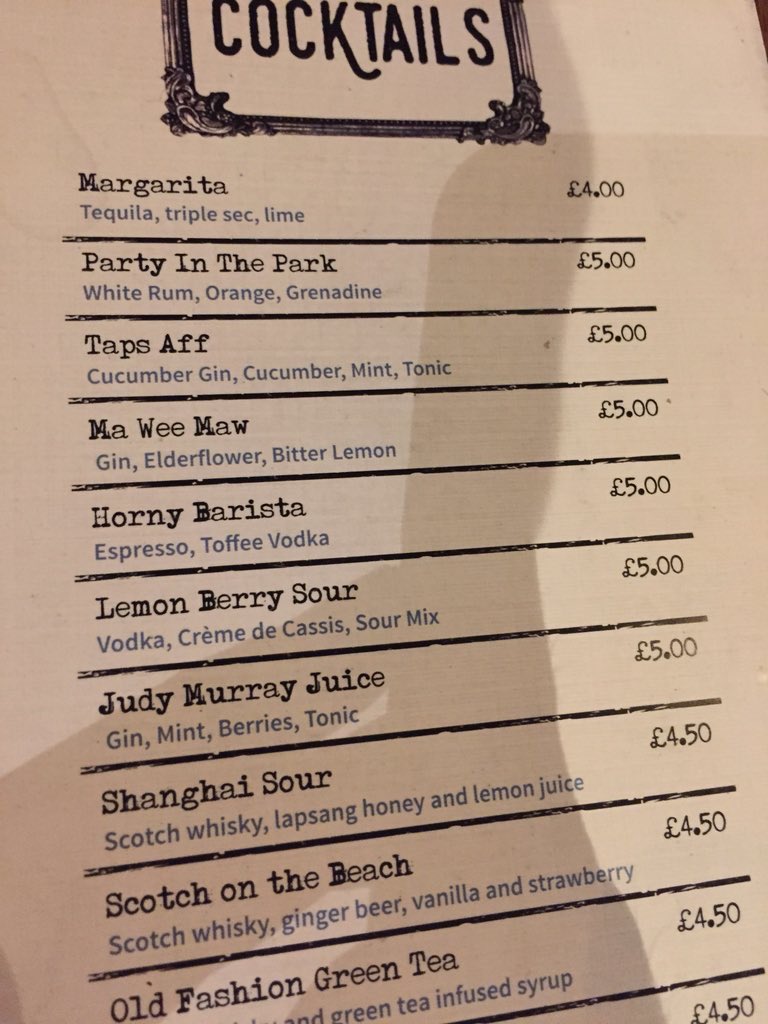 JudyMurray's tweet photo. When u get a cocktail named after you.........
🏴󠁧󠁢󠁳󠁣󠁴󠁿 ❤️ https://t.co/9tfjLHaW2h