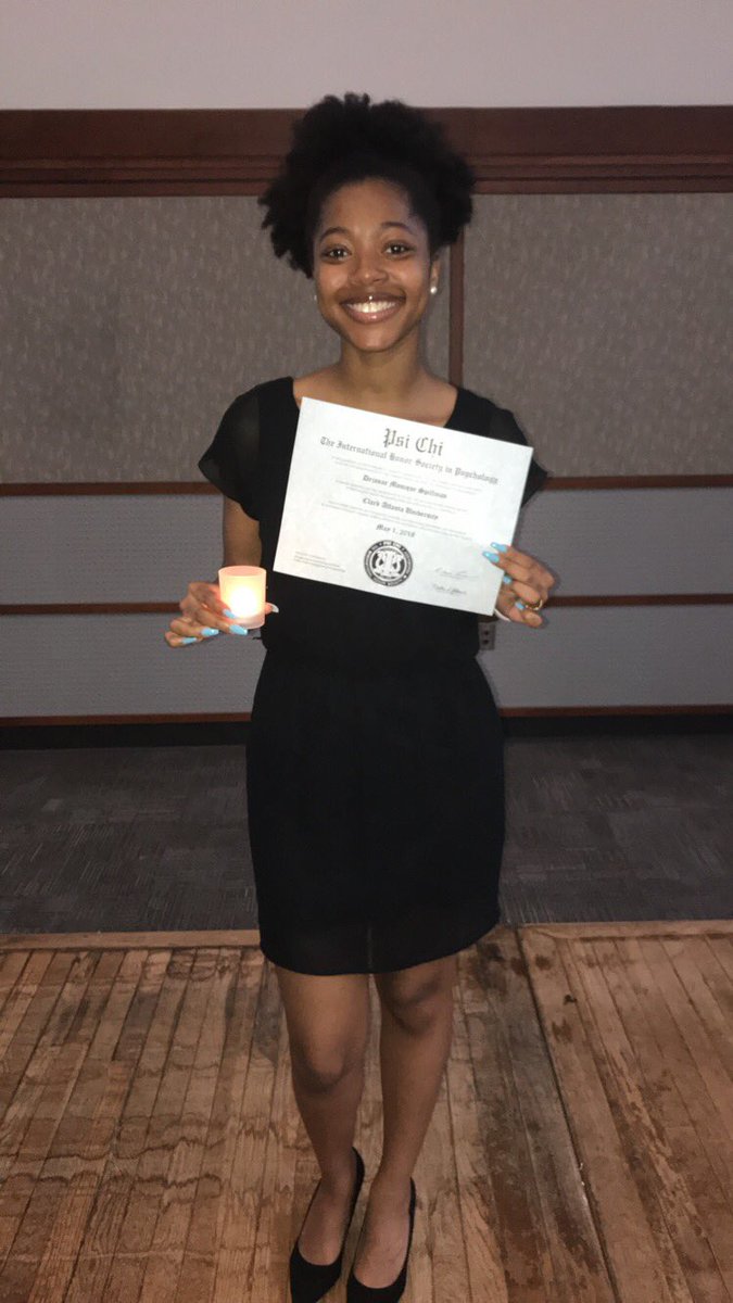 Its_DejaBoo's tweet photo. Super proud of myself for being recognized for my scholarly actions within the Psychology Department. 2018 Inductee of Psi Chi Psychology International Honor Society!! 💙 https://t.co/HRSFwN0XKb