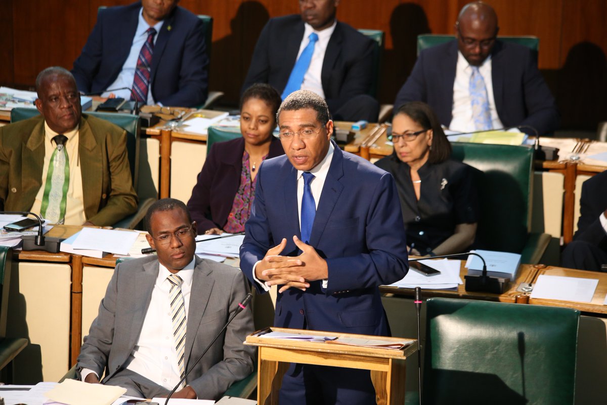 AndrewHolnessJM's tweet photo. What we are facing with crime is a problem that transcends politics. #StatementtoParliament #SOEupdate https://t.co/JQv24tB78D