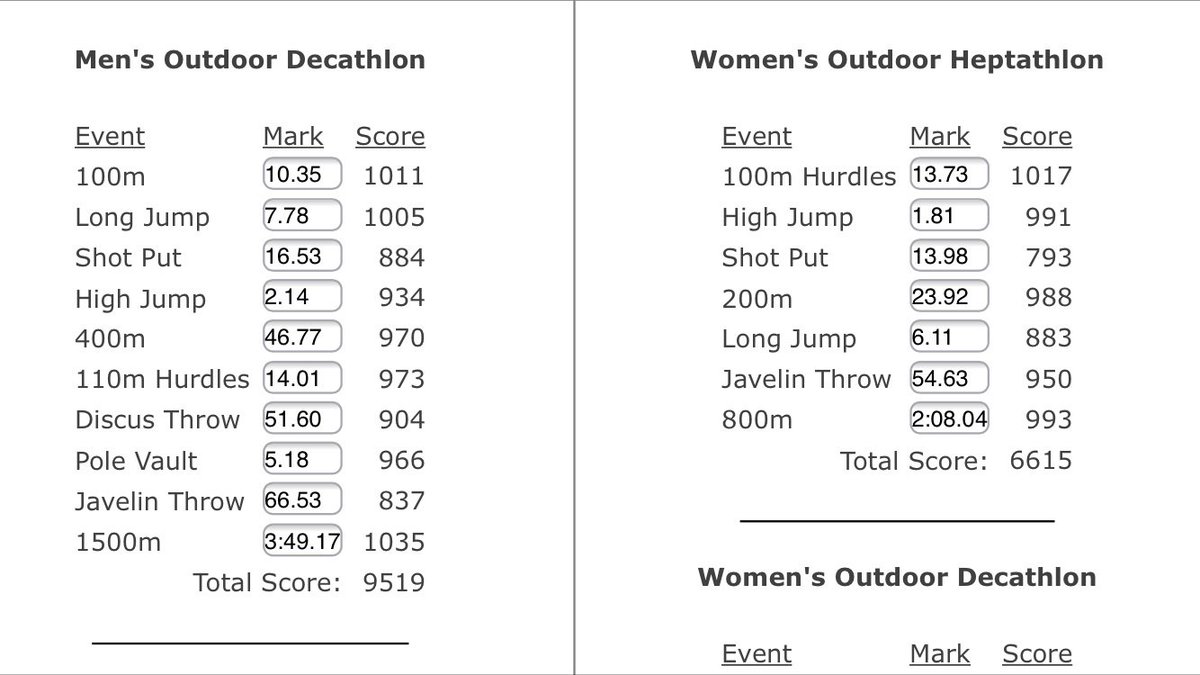 decathlon events list