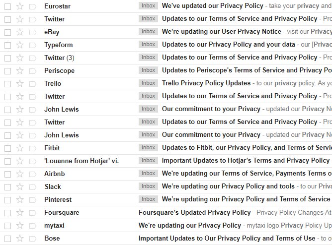 danbarker's tweet image. Honestly, just let me know if you&apos;re *not* updating your Privacy Policy.
