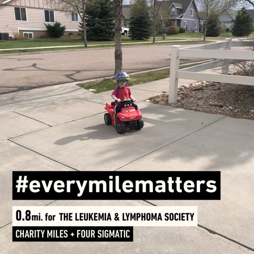 vikkilynnhorton's tweet photo. 1.0 @CharityMiles for @LLSusa. Thanks to @FourSigmatic. #EveryMileMatters #Superfoods https://t.co/47fUbCmR7q