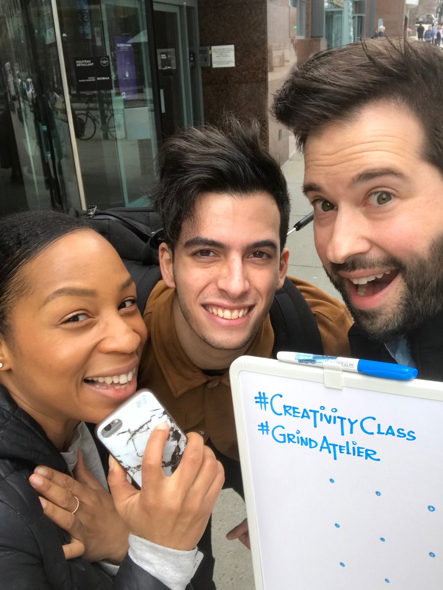 StefanoDiLollo's tweet photo. We took to the streets to test people’s #creativity with a game-like exercise! The video will be available soon! Are you looking to improve your creative storytelling to boost your business? I’ll be giving a #CreativityClass at #GrindAtelier on May 29th at 6:30pm! @grindatelier https://t.co/c4xUTURWW5