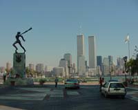 JPHMcMillan's tweet photo. @Julia_Gulia_1 If you're not familiar with Jersey City, N.J., this statue is a very significant and well-known landmark located directly across the Hudson River from the World Trade Center. https://t.co/ULVcVFDVwq