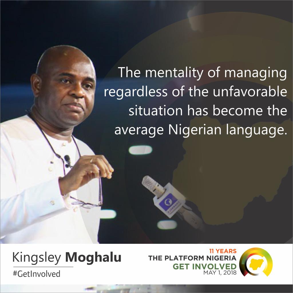bukoladigital's tweet image. In case you you missed #ThePlatformNG #GetInvolvedNg event today, 1st May, these are few quotes from Kingsley Moghalu- @MoghaluKingsley
