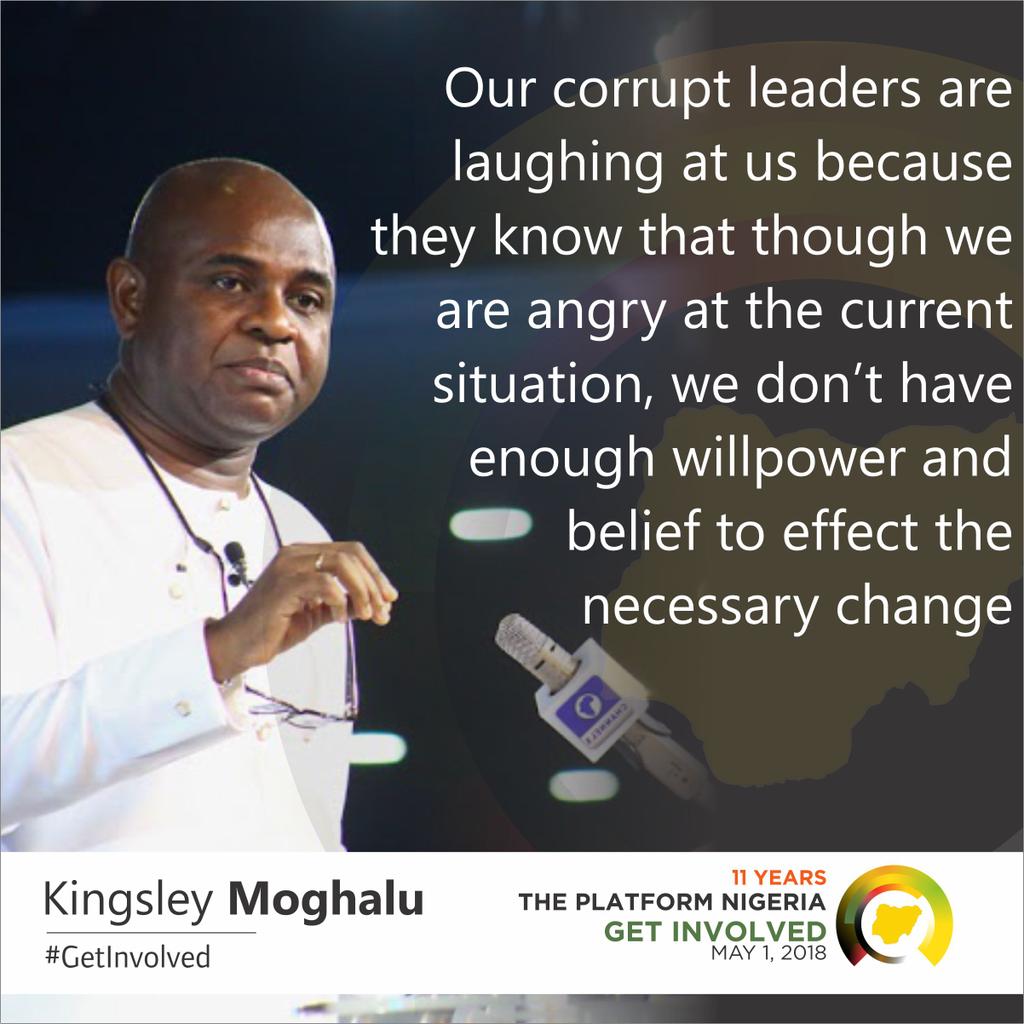 bukoladigital's tweet image. In case you you missed #ThePlatformNG #GetInvolvedNg event today, 1st May, these are few quotes from Kingsley Moghalu- @MoghaluKingsley