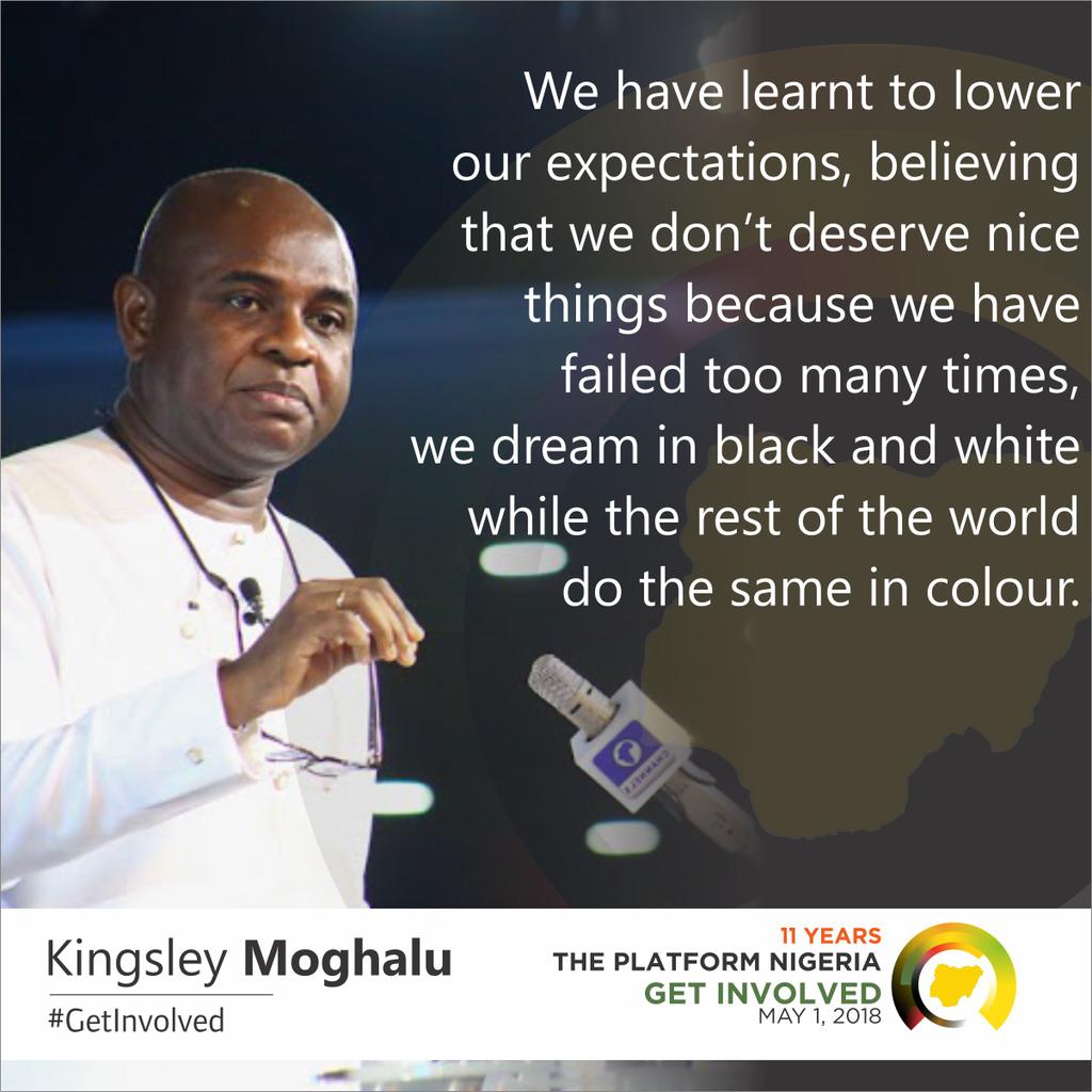 bukoladigital's tweet image. In case you you missed #ThePlatformNG #GetInvolvedNg event today, 1st May, these are few quotes from Kingsley Moghalu- @MoghaluKingsley