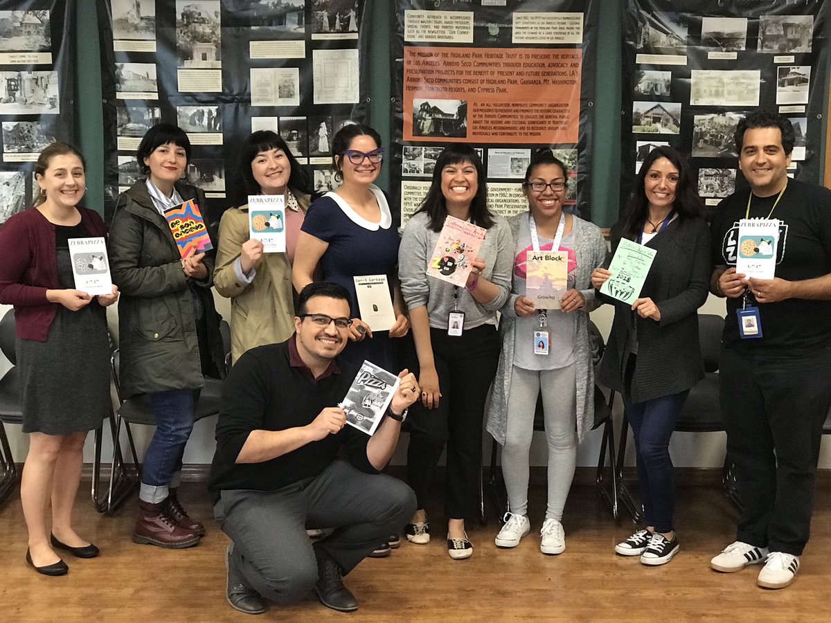 clalatino's tweet image. Thank you for joining today’s CLA Spring Fling #BilingualZineWorkshop! We hope you had fun learning how to create 6-fold zines in a foreign language while learning all about #LAPLZines from the #LAPLZineLibrary!

Presented by the CLA Latino Services Interest Group