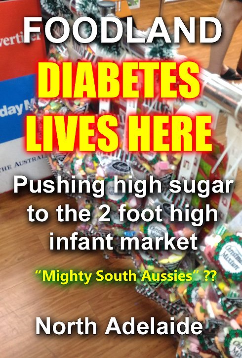 Don't take your kids shopping @FoodlandSA - The hard sell on high sugar treats, promoting diabetes is still on at the checkout with 70cm high displays. @DiabetesSA @adelaidetweet @AdelaideWOM @HashtagAdelaide #UnhealthyMarketing