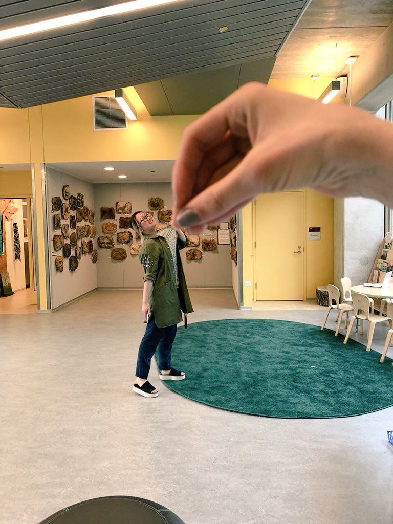 AskAndreaHite's tweet image. Malina is doing her #ExperientialPresentation on trick photography! Love seeing the way perspective changes the way we see things. #truth #LabLearns #LabExtendedDay