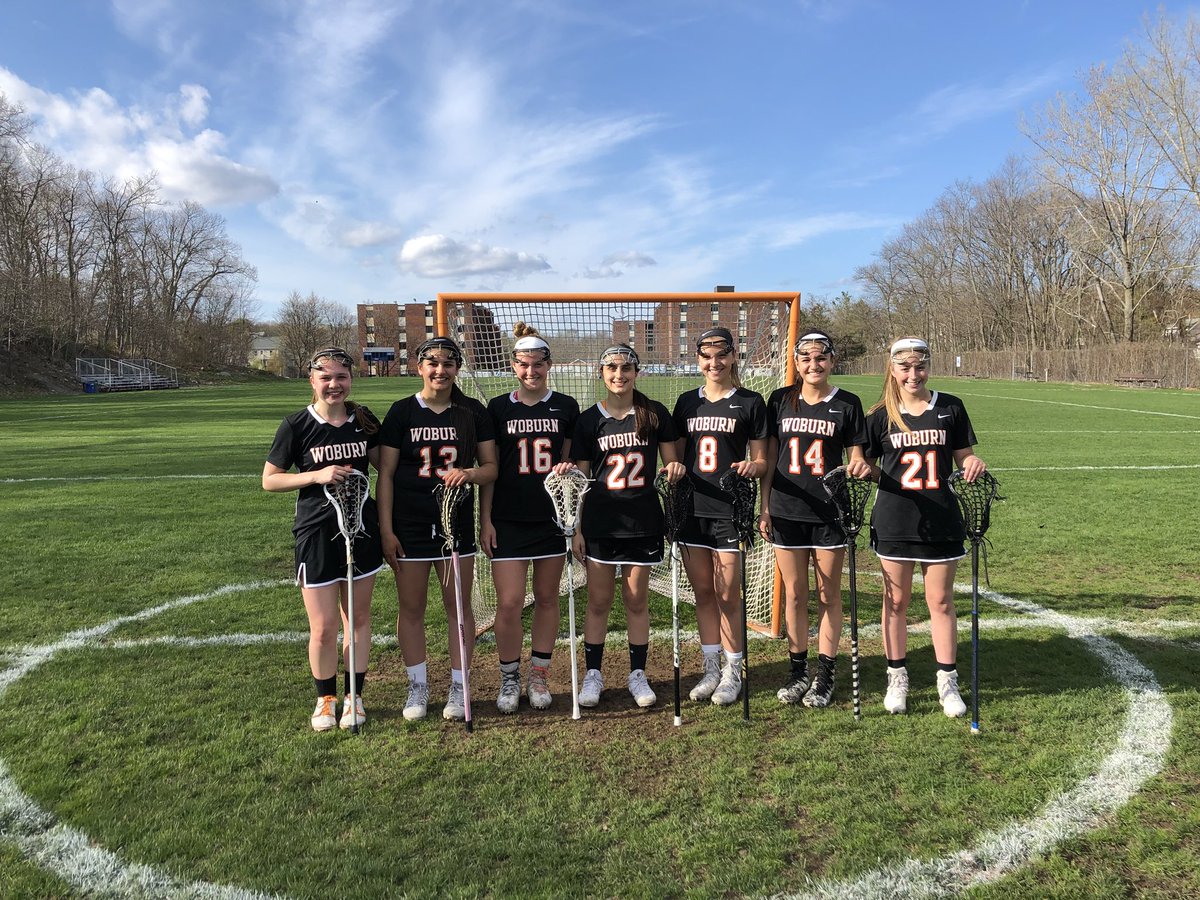 WoburnGirlsLax's tweet photo. WuGlax: A Varsity win today against Stoneham! Senior goalie Marissa Gregory takes the field for the 1st time in 4 yrs and scores a 🎩 trick! https://t.co/aIuSwmMYot