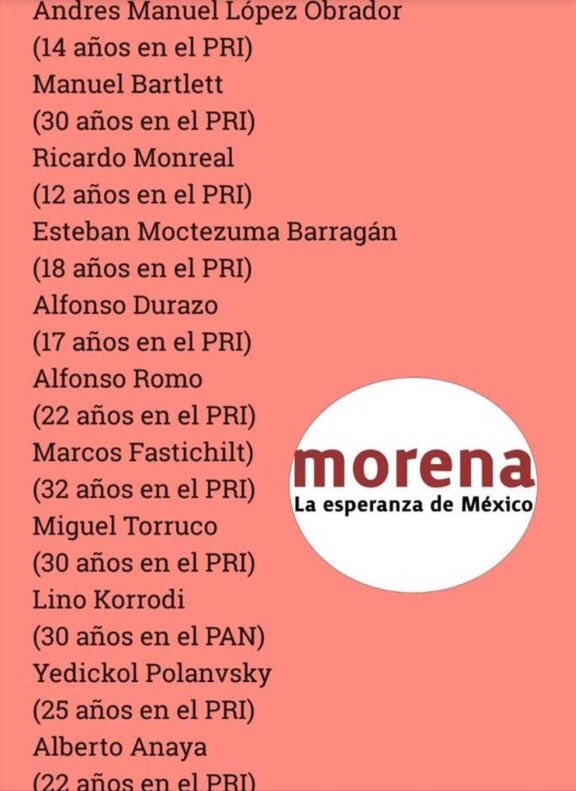 <a href="/Adriana29377243/">Adriana Luna</a> <a href="/BenGtz13/">Ben Gtz</a> <a href="/FelipeCalderon/">Felipe Calderón 🇲🇽🇺🇦</a> A caso les preguntaron a los seguidores de <a href="/lopezobrador_/">Andrés Manuel</a> si querían lo peor del pri y pan en un mismo partido con otro nombre? MORENA