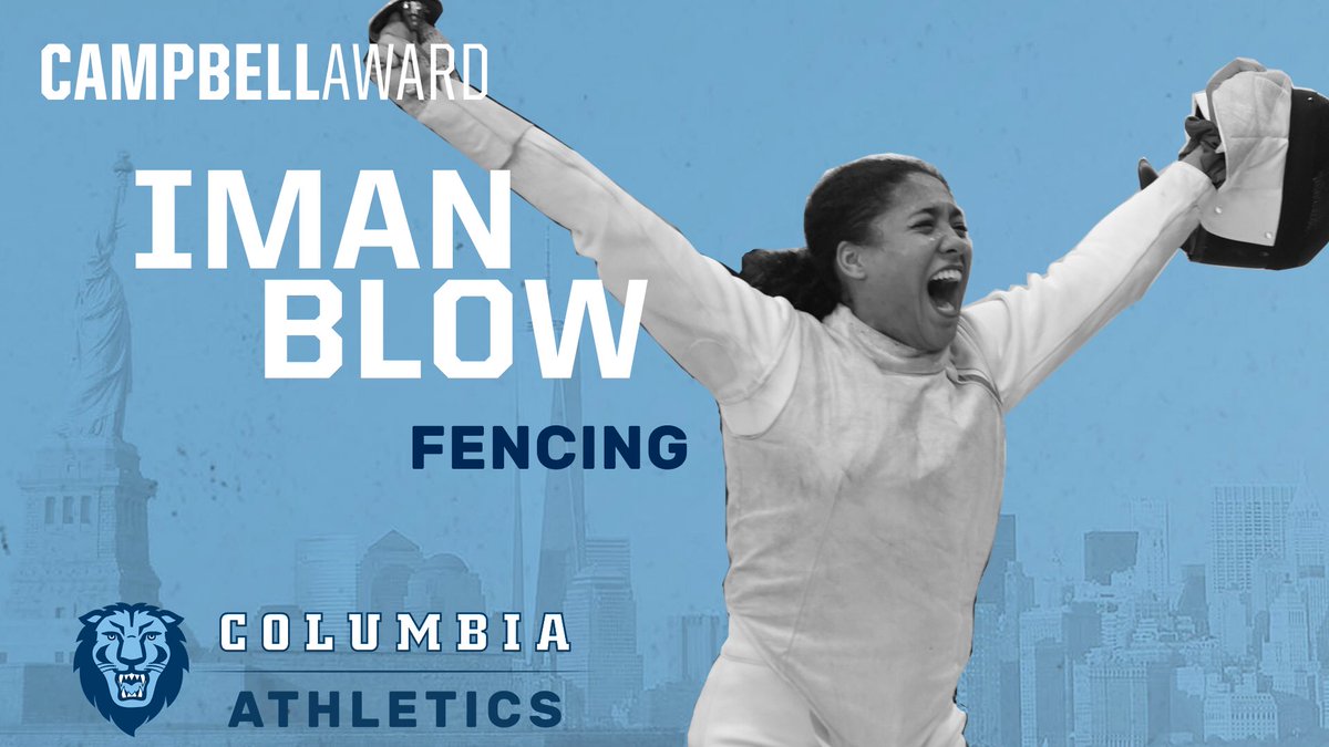 GoColumbiaLions's tweet photo. #VCC18 Congrats to our William V. Campbell Award female winner... @columbiafencing Iman Blow! https://t.co/MoYUbN38VO