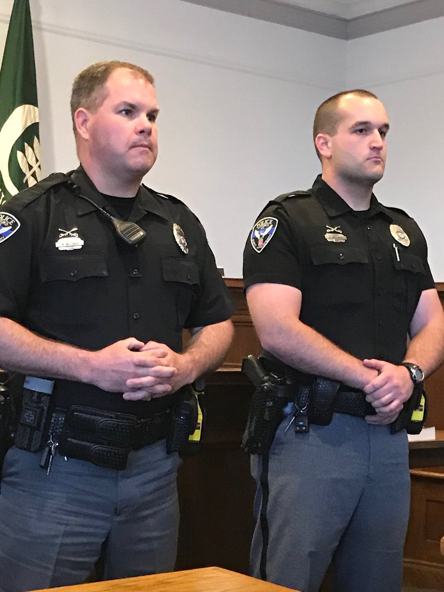 Very proud of Officers Hollowell and Whitaker for being recognized by the City of Oxford this afternoon for saving two girls from sex trafficking in March.