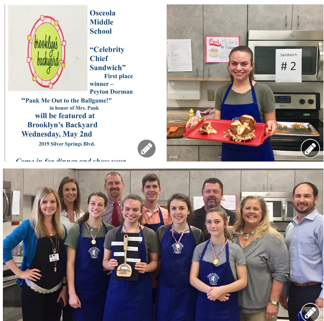 Come try the winning Celebrity Chief sandwich! Tomorrow night at Brooklyn’s Backyard!!