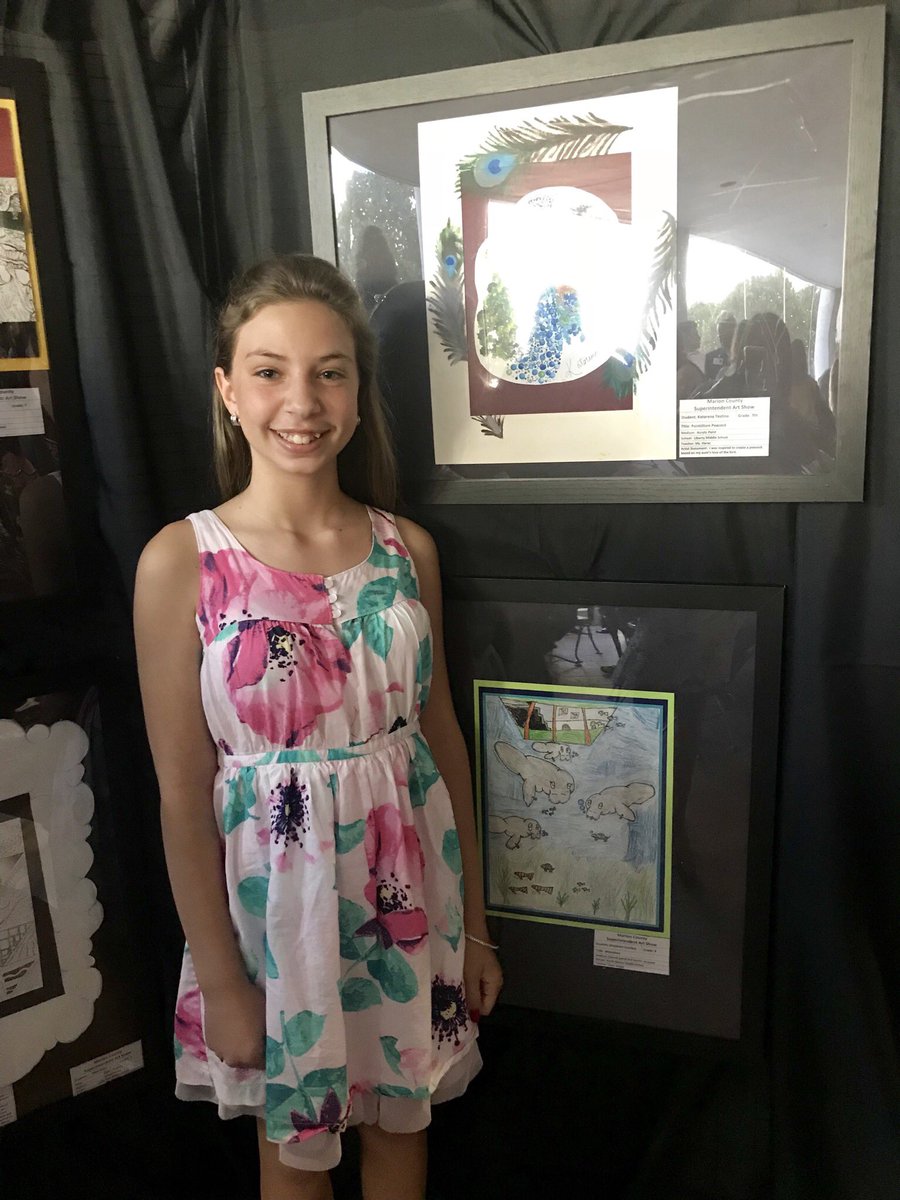 LMSLibertyPride's tweet photo. So proud of Keterena and Ms. Harac at the Superintendent’s Art Show tonight! #teachlms https://t.co/r4feDAzVbF