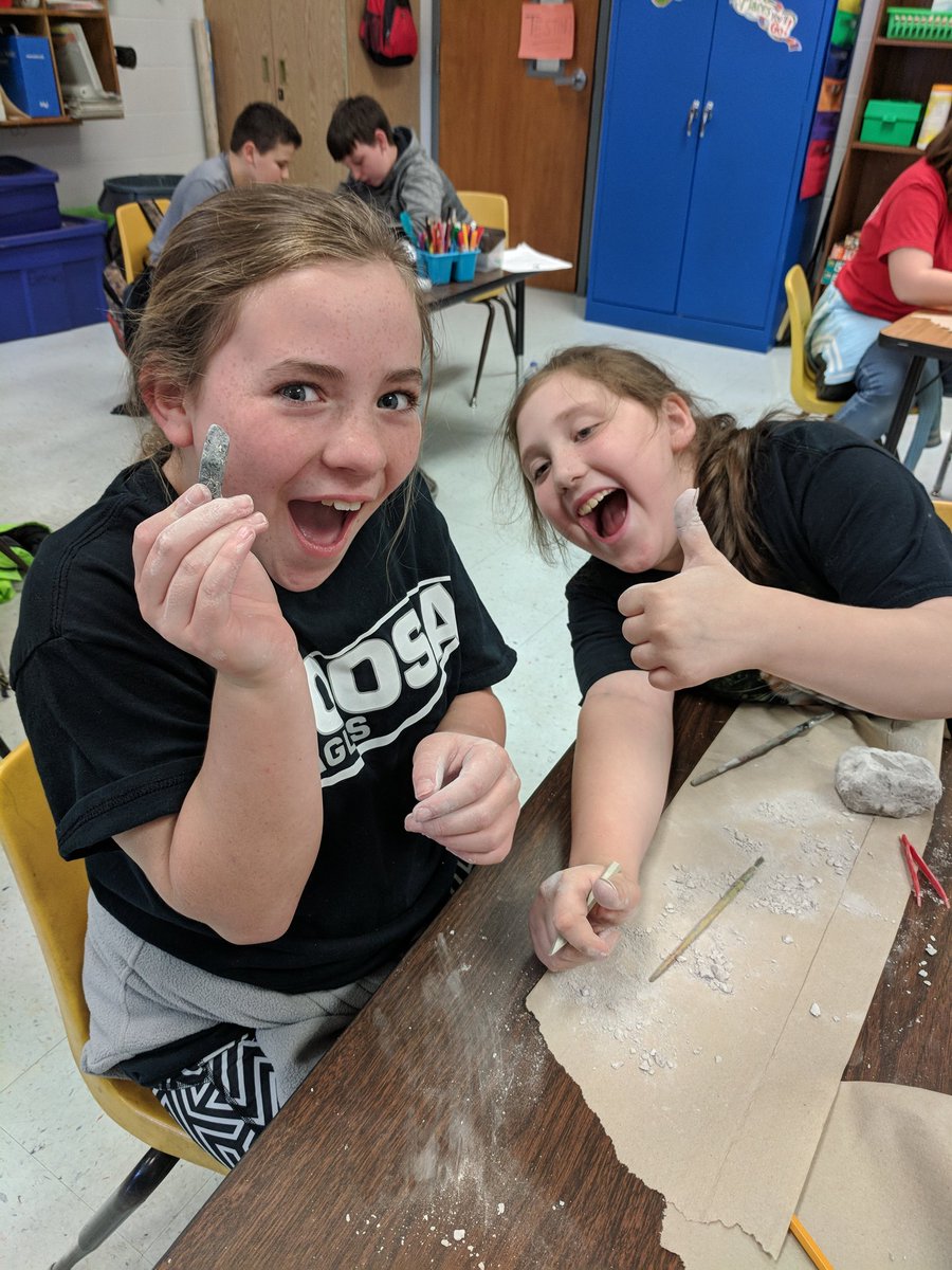 We're excavating minerals! @CaveSpringElem