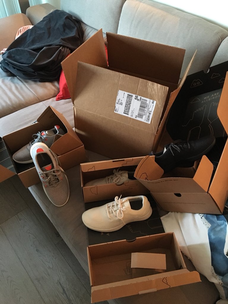 WillMBuckley's tweet photo. I just love a new sneaker day - so much happiness right now 😁🤩😍 Thanks @Allbirds for the sweet kicks. #KiwiConnection https://t.co/IO28w32F9m