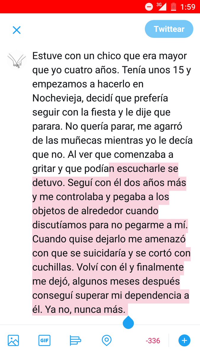 Hay momentos que intentamos normalizar o evitamos pensar. Pero se acabó. #Cuentalo