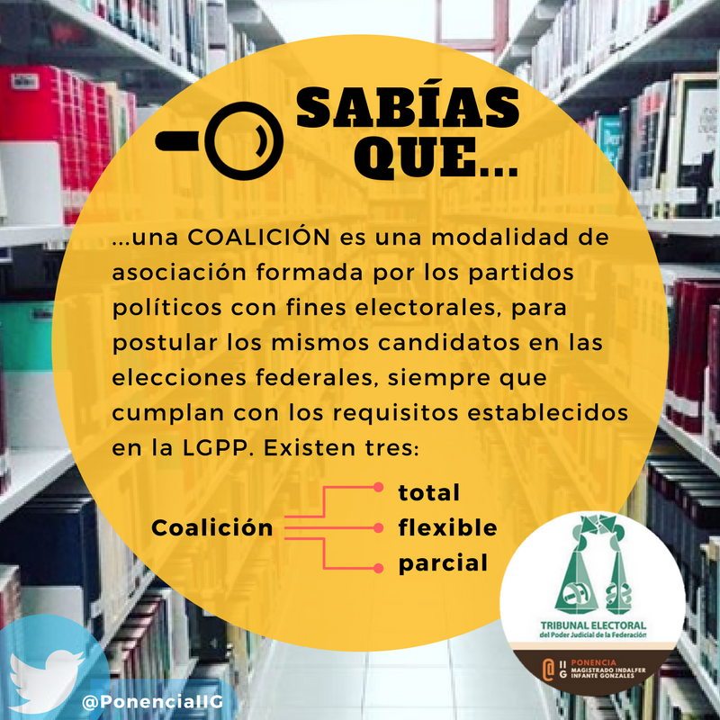 PonenciaIIG's tweet photo. #SabíasQue en las próximas #Elecciones2018 federales en México existen coaliciones...
#EntéraTE #Coalición #EstamosListos #Proceso2018 @TEPJF_informa https://t.co/J2zqbG5jMB