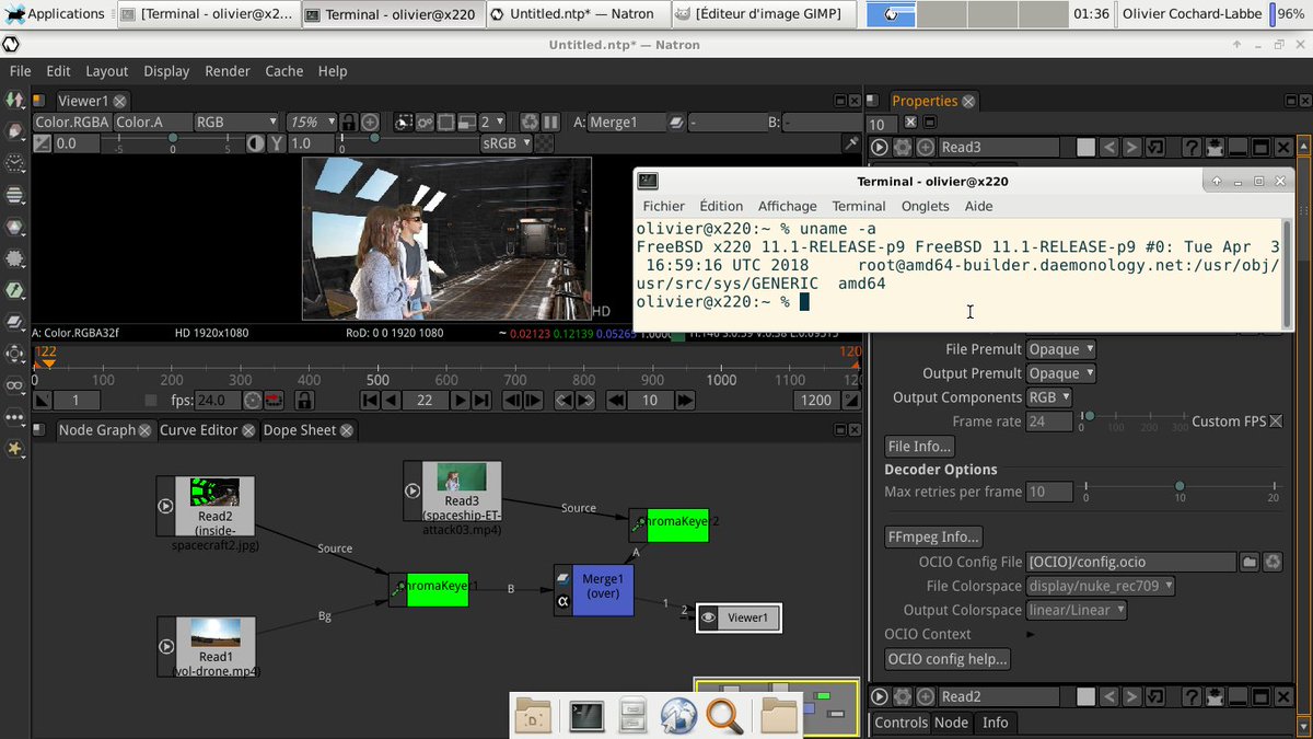 Thanks to <a href="/NatronVFX/">Natron</a> team for their "ready to build on #FreeBSD" work! The video compositing software Natron (natron.fr) is now available in the port tree, including the plug-ins packs: openfx-io, openfx-misc and openfx-arena. svnweb.freebsd.org/changeset/port…