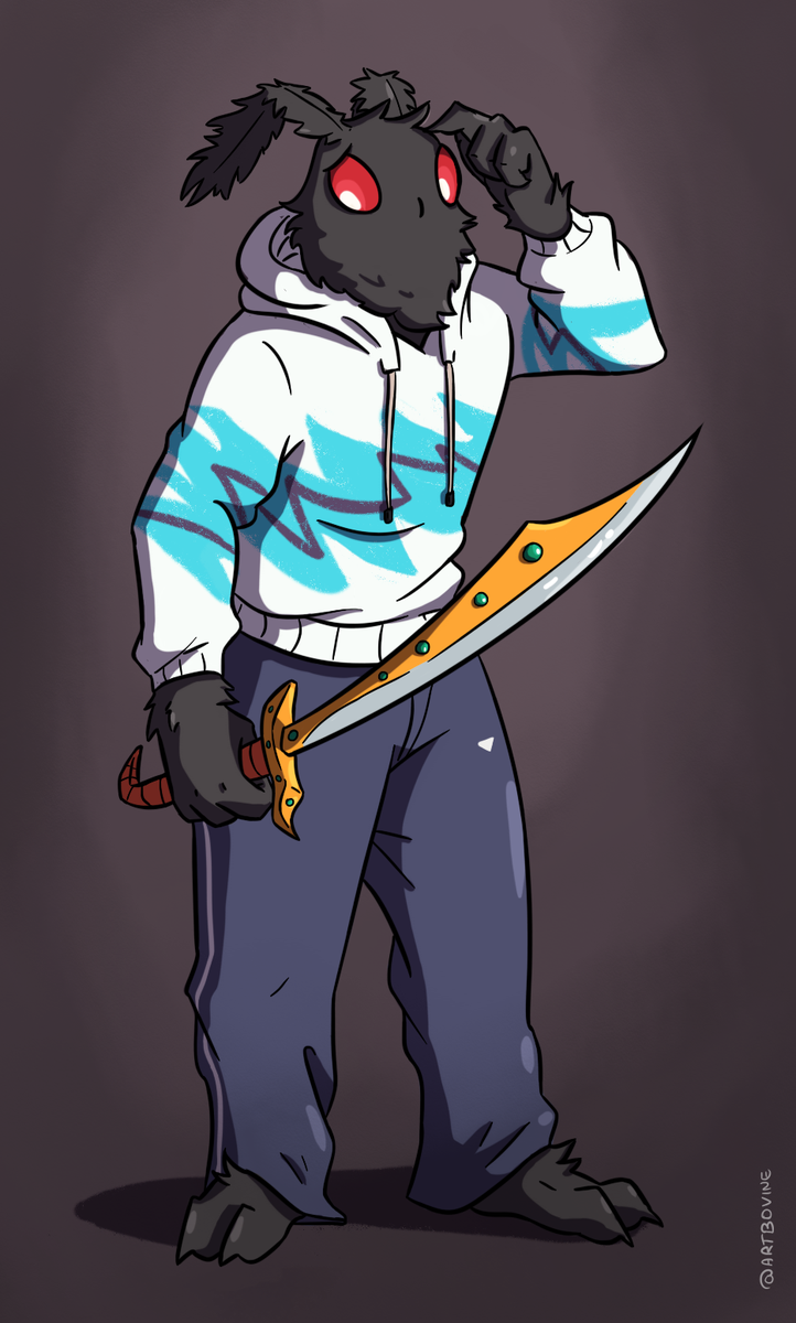explorermoo's tweet photo. My character for a Monster of the Week campaign I'm starting this week!
His name is Charlie and he's a very confused amnesiac Mothman that works in a library (in disguise of course). He has a sword and he has no idea why. :B
#rpg #monsteroftheweek #themonstrous #mothman https://t.co/Mb6Pa5DvdH