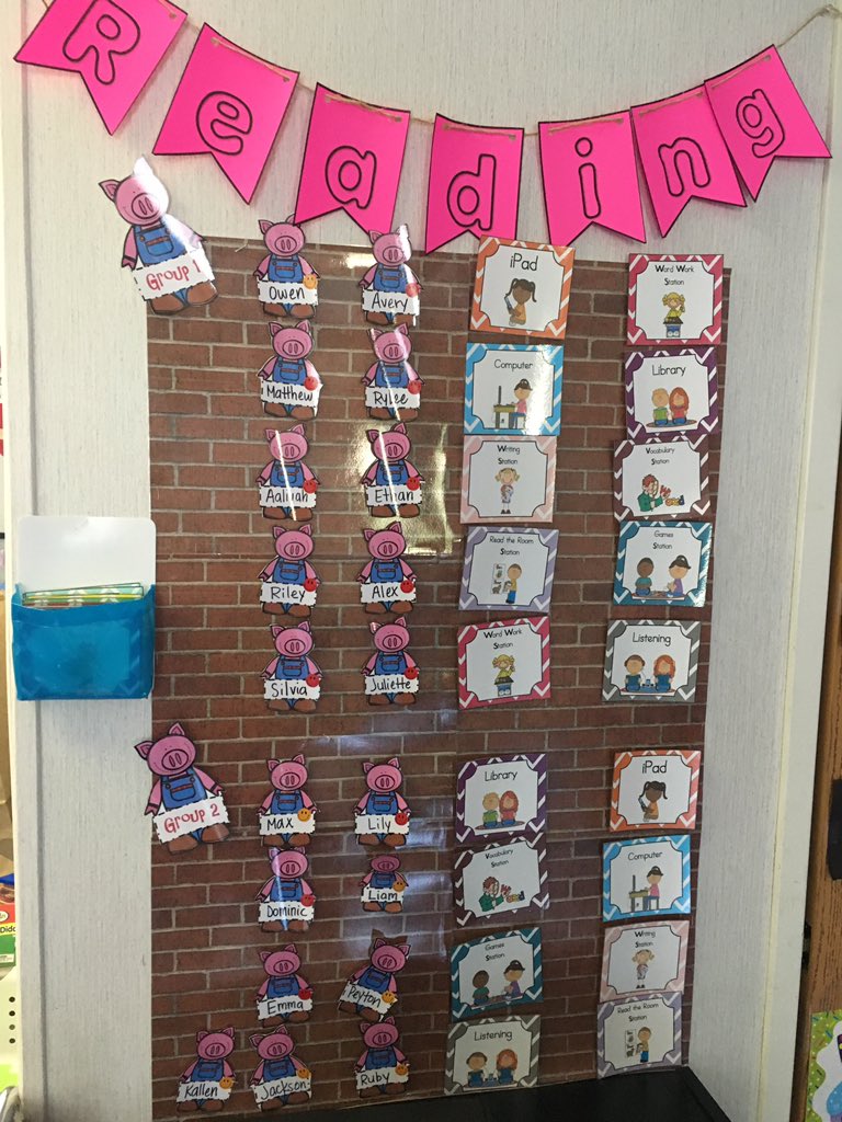 InclusionGirls's tweet photo. How I differentiate my workstation chart...each kid has a different smiley sticker. Depending on their color, they would work on that activity. For example, if it's a sight word game, I will have two sets of cards to play with. #acpsteach https://t.co/yFXmcitQsI