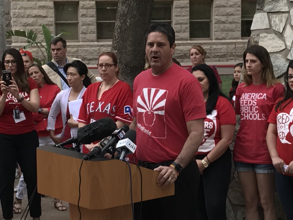 PattersonNBC's tweet image. DEVELOPING: Organizers with #REDforED say they will end statewide walkout immediately IF #AZ Legislature passes budget by Thursday deadline. Teachers: we want to go back to class. “Walk-ins” planned upon return to fight for more ground. #AZBudget