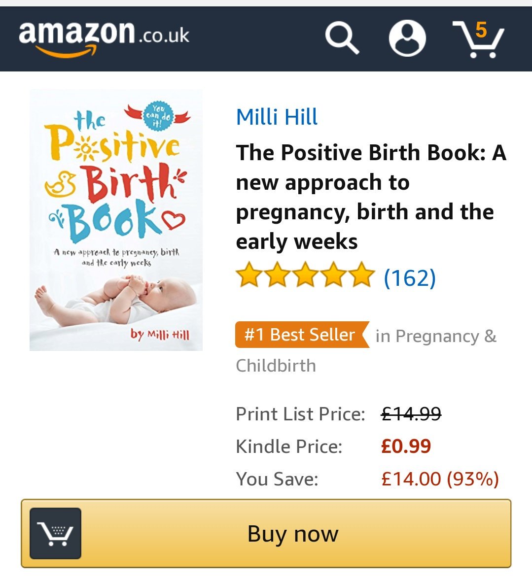 millihill's tweet photo. It's a number one bestseller! (Well at 99p, I guess it would be!) 😀 https://t.co/QNFmDXkWpm
