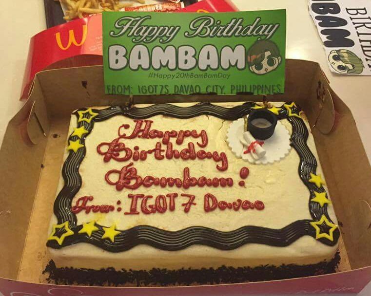 MissLalynn's tweet photo. Happy Birthday BAMBAM!! From IGOT7s Davao, Philippines!! We love you ~ 😍 tb 😂💗💖💚

#MTVLAKPOPGOT7 #GOT7 @GOT7official #PremiosMTVMiaw #갓세븐 @BamBam1A #LegendBamBamDay https://t.co/vaQcS5oYwi