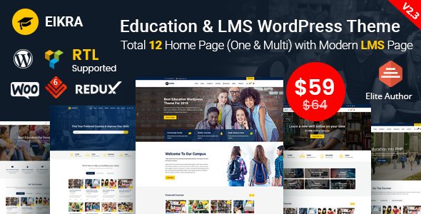 radiustheme's tweet photo. #Eikra – #Education #WordPress #Theme with Learning Management System #LMS
Eikra is a clean and modern WordPress Theme for all kinds of Educational center like School, College, University & Training center. It is perfect for any kind Educational website
https://t.co/4hYDfsKzl6 https://t.co/dnDuXSJCbq