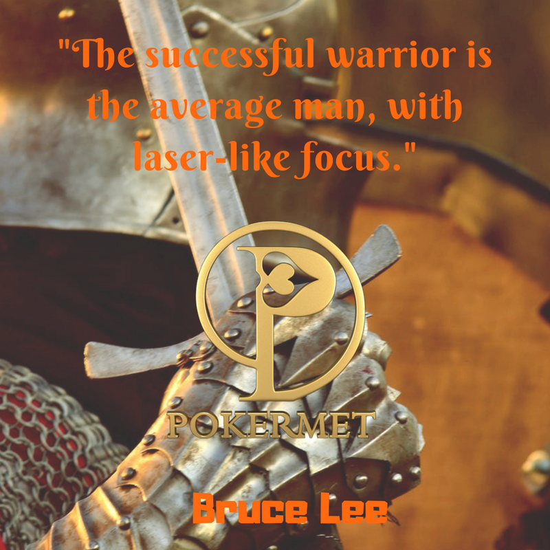PokerMet's tweet photo. Combination of laser-like focus and an average man makes a warrior. 

#PokerMet #WhereKingsPlay #WednesdayWisdom #WednesdayMotivation #wednesdaythoughts #Wednesday #successful #WarriorsGround #warriorswin #pokeronline #pokerprince #OnlineGaming #quotes #quotestoliveby https://t.co/05VMASImH5