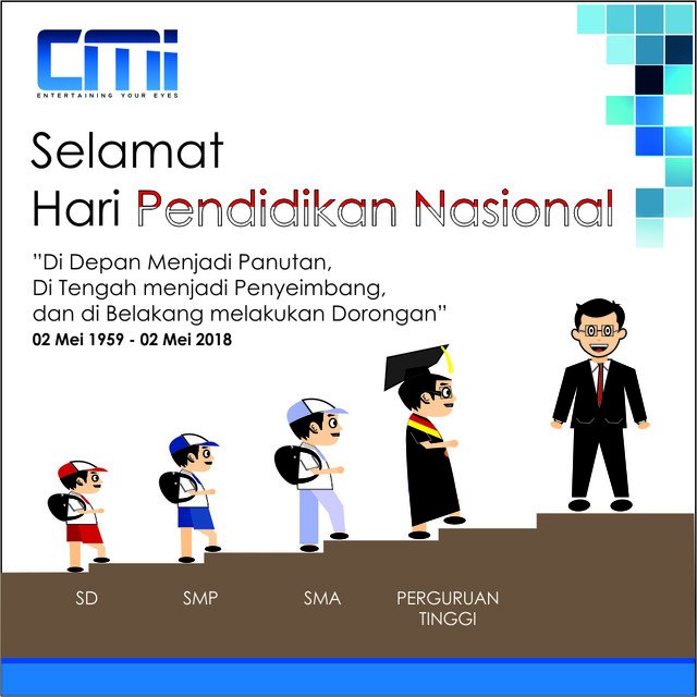 cmi_led's tweet photo. Semakin cerdas bangsanya semakin maju negaranya. Selamat Hari Pendidikan Nasional. Semoga bangsa Indonesia semakin menjadi bangsa yang maju.
_ #Hardiknas #selamatharipendidikannasional 
_ #cmiled #videotron #digitalsignage https://t.co/fuyTDbRJ00