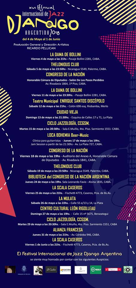 <a href="/jaFESTIVAL/">ja...festival</a> INTERNACIONAL DE JAZZ DJANGO 2018 <a href="/nochesjazzblues/">Ph Fernando Ibarra - Noches de Jazz & Blues</a> <a href="/jazzeandoweb/">Jazzeando</a> <a href="/mkanen/">martín kanenguiser</a> <a href="/AnimalesdelJazz/">Animales del Jazz</a> <a href="/RealBookArgento/">Real Book Argentina</a> @JazzBlue1007