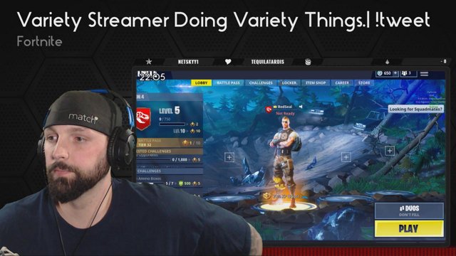 TramutaWoodWork's tweet photo. RedSeal is LIVE streaming some Fortnite on #Twitch. Watch over at https://t.co/epKQihZtTg 

#TwitchEasyTweet https://t.co/DJxcGZfxxL