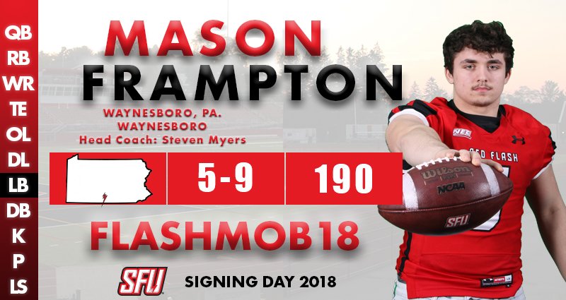 redwolvesfball's tweet photo. Welcome @masonframpton to the #RedFlash family!!! Frampton was the 5A Mid-Penn Defensive Player of the Year with 143 tackles last season! #FlashMob18 

https://t.co/dTodvFPBDa https://t.co/WOROhHcTBo