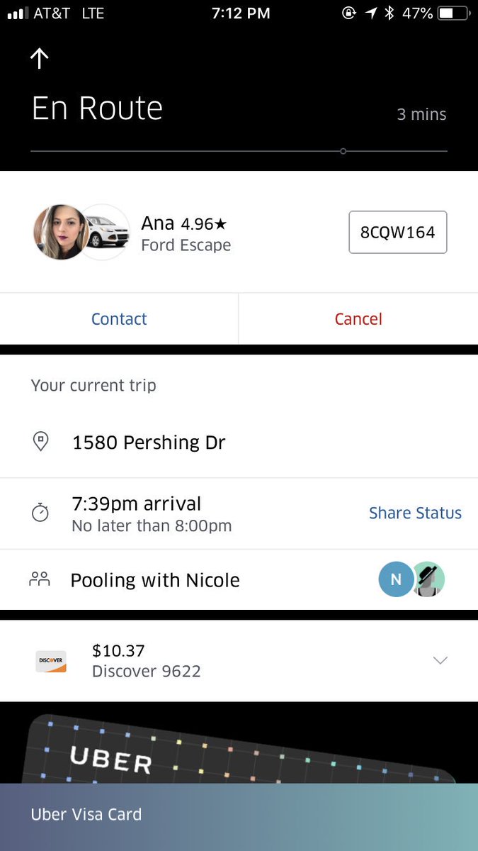 cheyswaaag's tweet photo. What the fuck. 3 minutes away for 6 minutes and counting. #DoesThisThingWork ? @Uber @Uber_Support https://t.co/z810j2VL7R